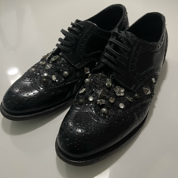 Dolce Gabbana oxford flat with embroidery - Picture 5 of 6